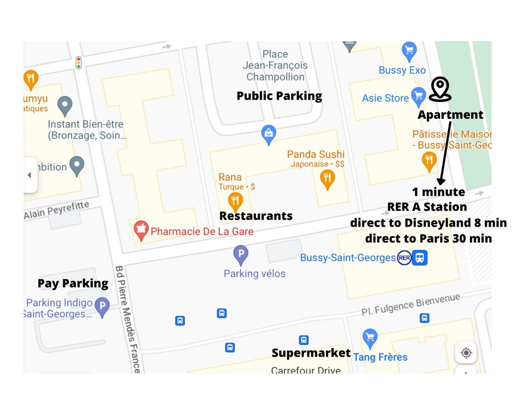 Top Location Apartment 10 Min Disneyland بوسي سان جورْج المظهر الخارجي الصورة